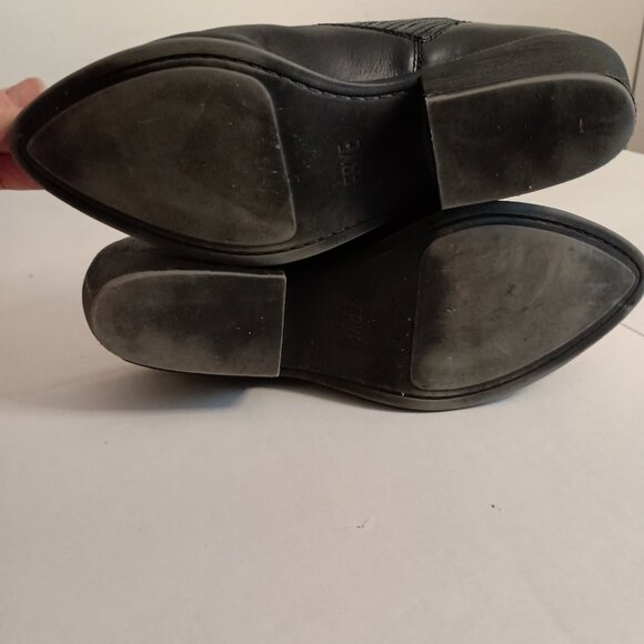 Frye Black Leather Slip-On Mule Clog Shoes Women’s Size 7M - Picture 11 of 16